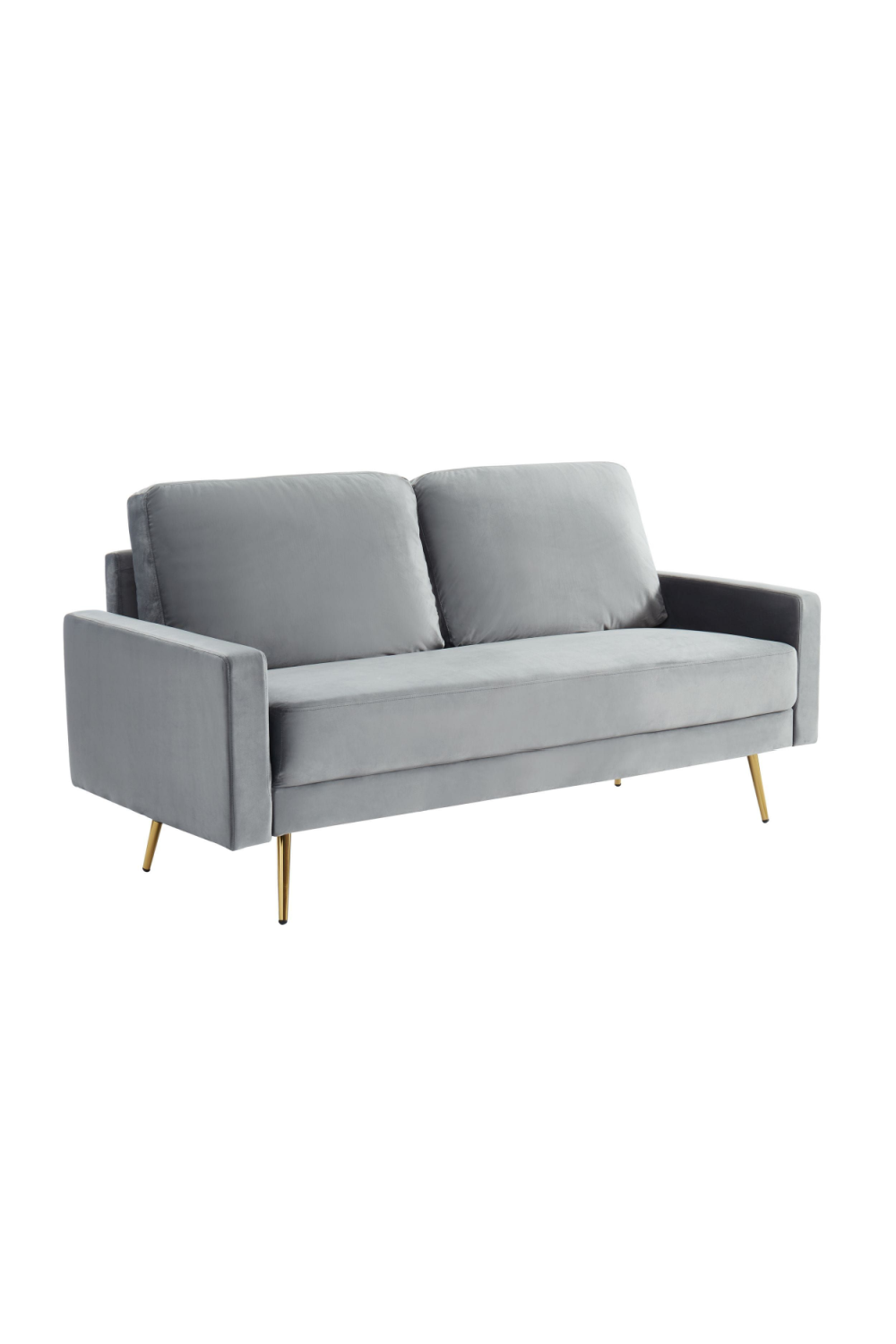   Gray Velvet 2-Seater Sofa | Oroa.com