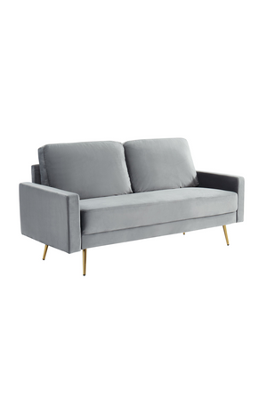   Gray Velvet 2-Seater Sofa | Oroa.com