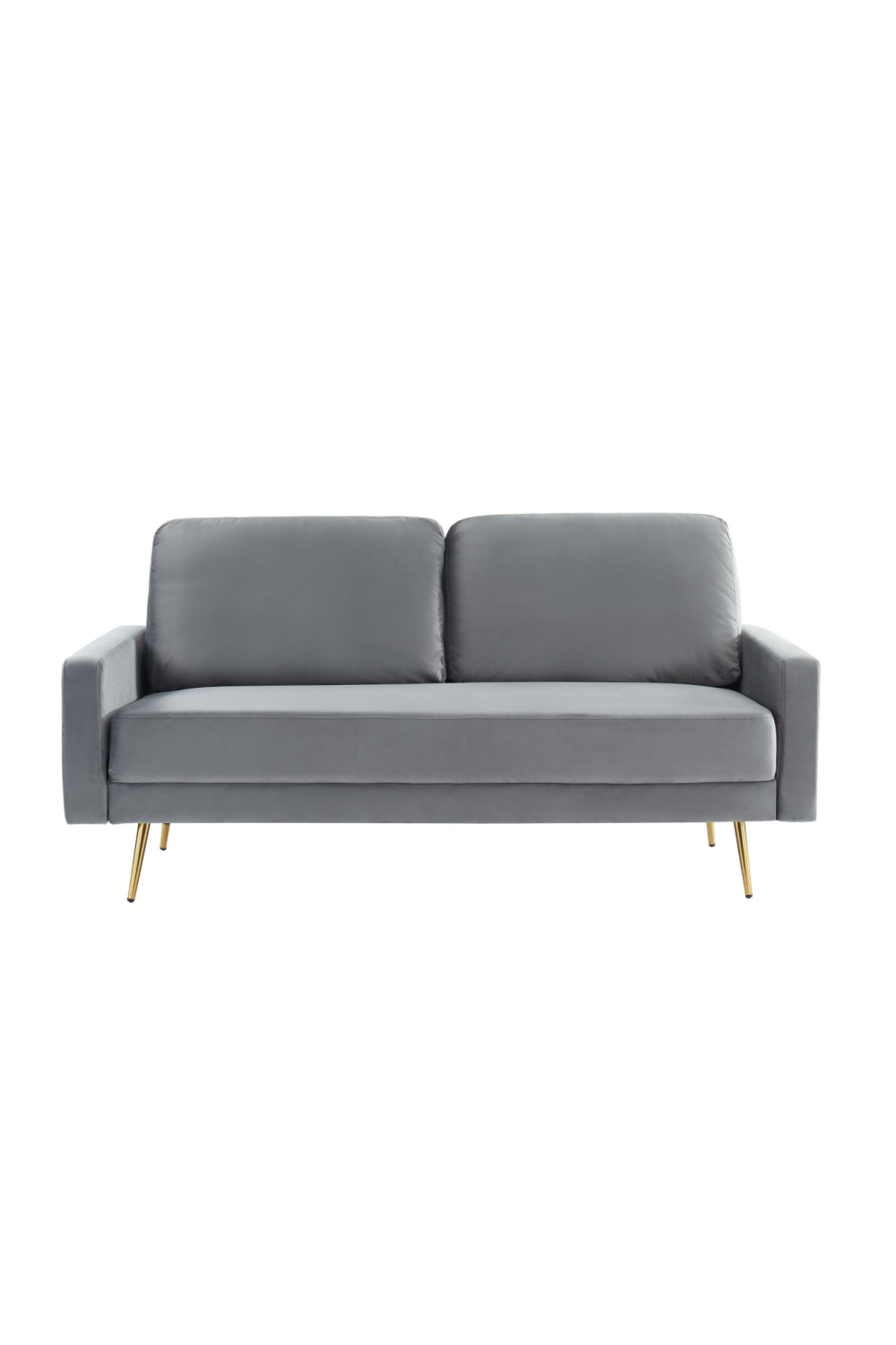   Gray Velvet 2-Seater Sofa | Oroa.com