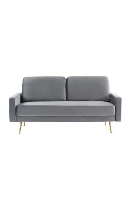   Gray Velvet 2-Seater Sofa | Oroa.com