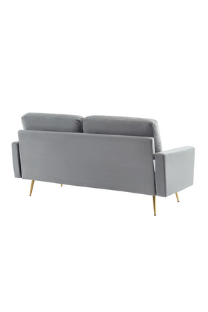   Gray Velvet 2-Seater Sofa | Oroa.com