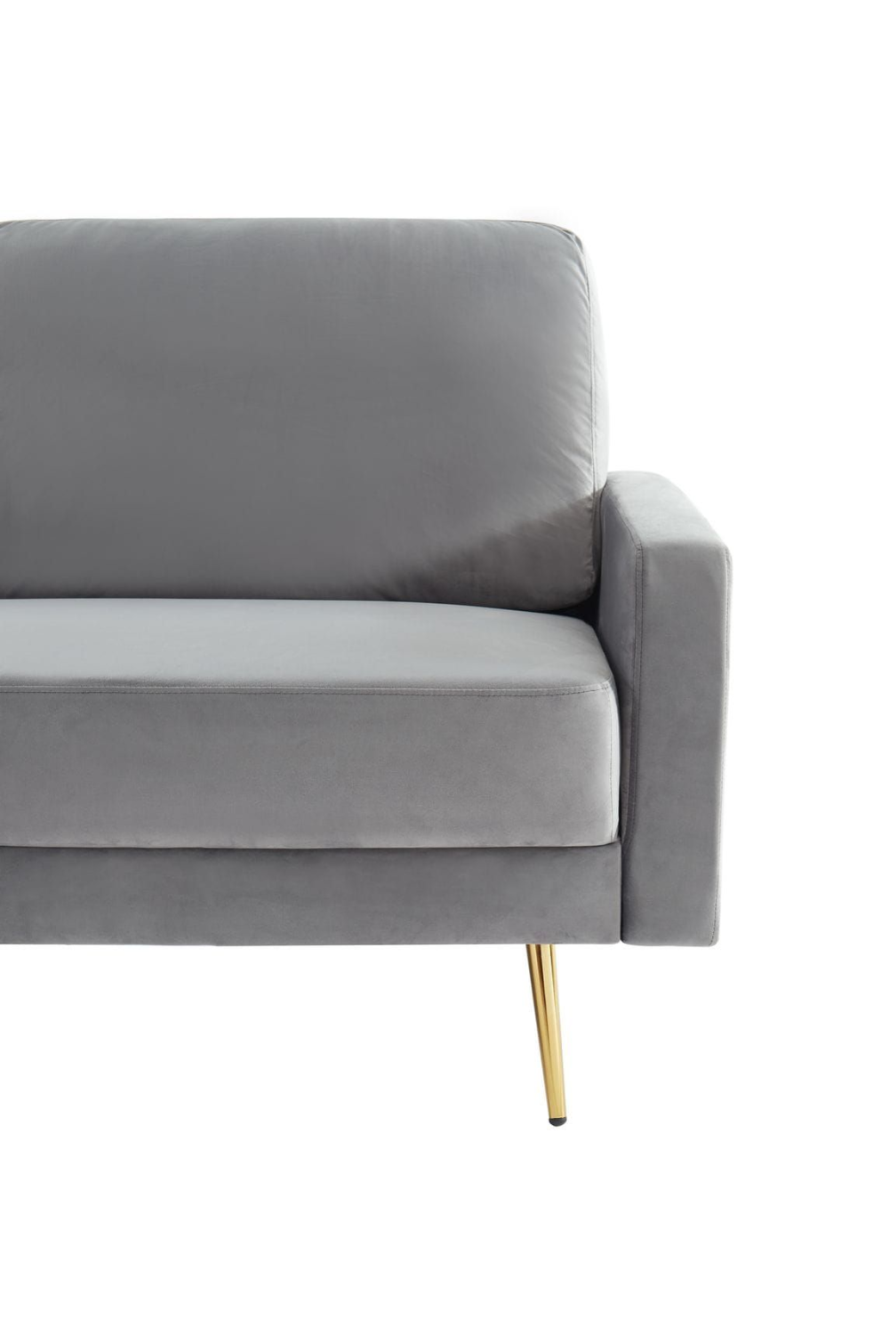   Gray Velvet 2-Seater Sofa | Oroa.com