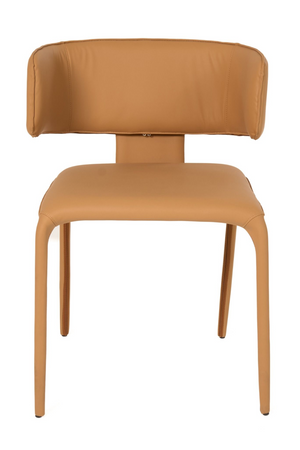   Contoured-Back Vegan Leather Dining Chair | Oroa.com
