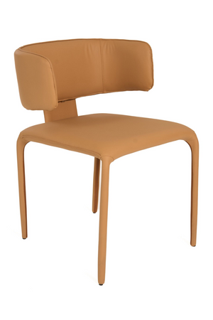   Contoured-Back Vegan Leather Dining Chair | Oroa.com