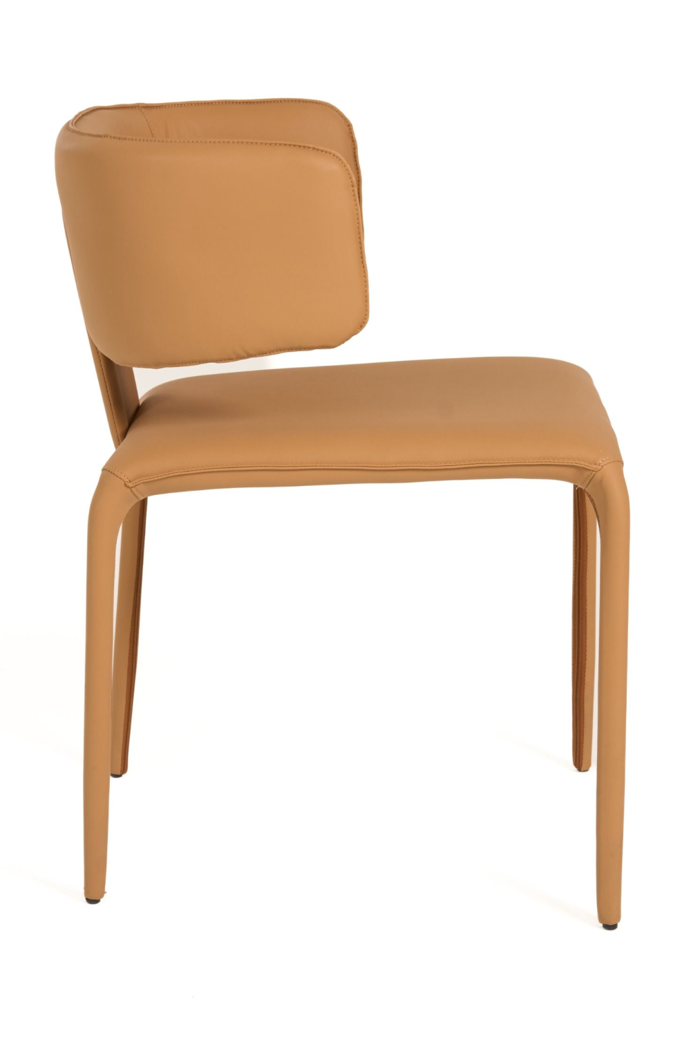   Contoured-Back Vegan Leather Dining Chair | Oroa.com