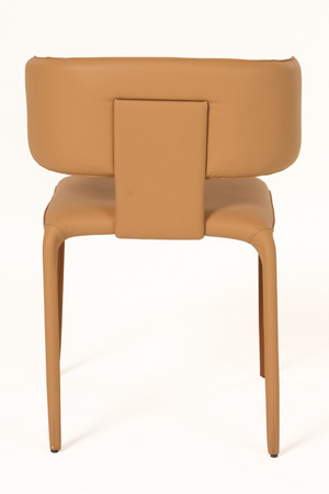   Contoured-Back Vegan Leather Dining Chair | Oroa.com