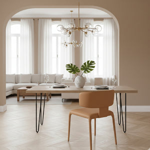   Contoured-Back Vegan Leather Dining Chair | Oroa.com
