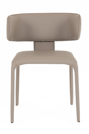   Contoured-Back Vegan Leather Dining Chair | Oroa.com