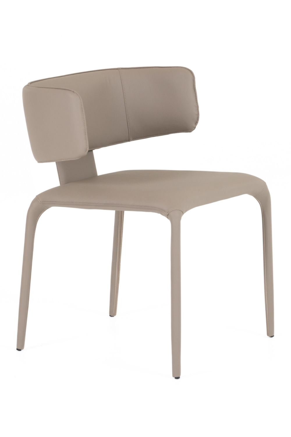   Contoured-Back Vegan Leather Dining Chair | Oroa.com
