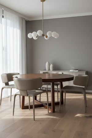   Contoured-Back Vegan Leather Dining Chair | Oroa.com