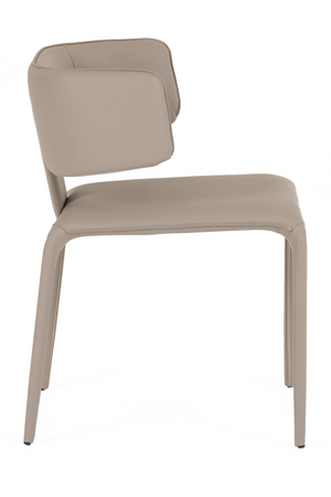   Contoured-Back Vegan Leather Dining Chair | Oroa.com