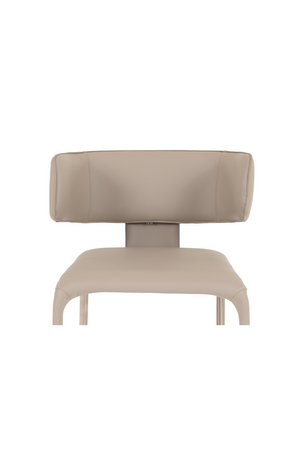   Contoured-Back Vegan Leather Dining Chair | Oroa.com