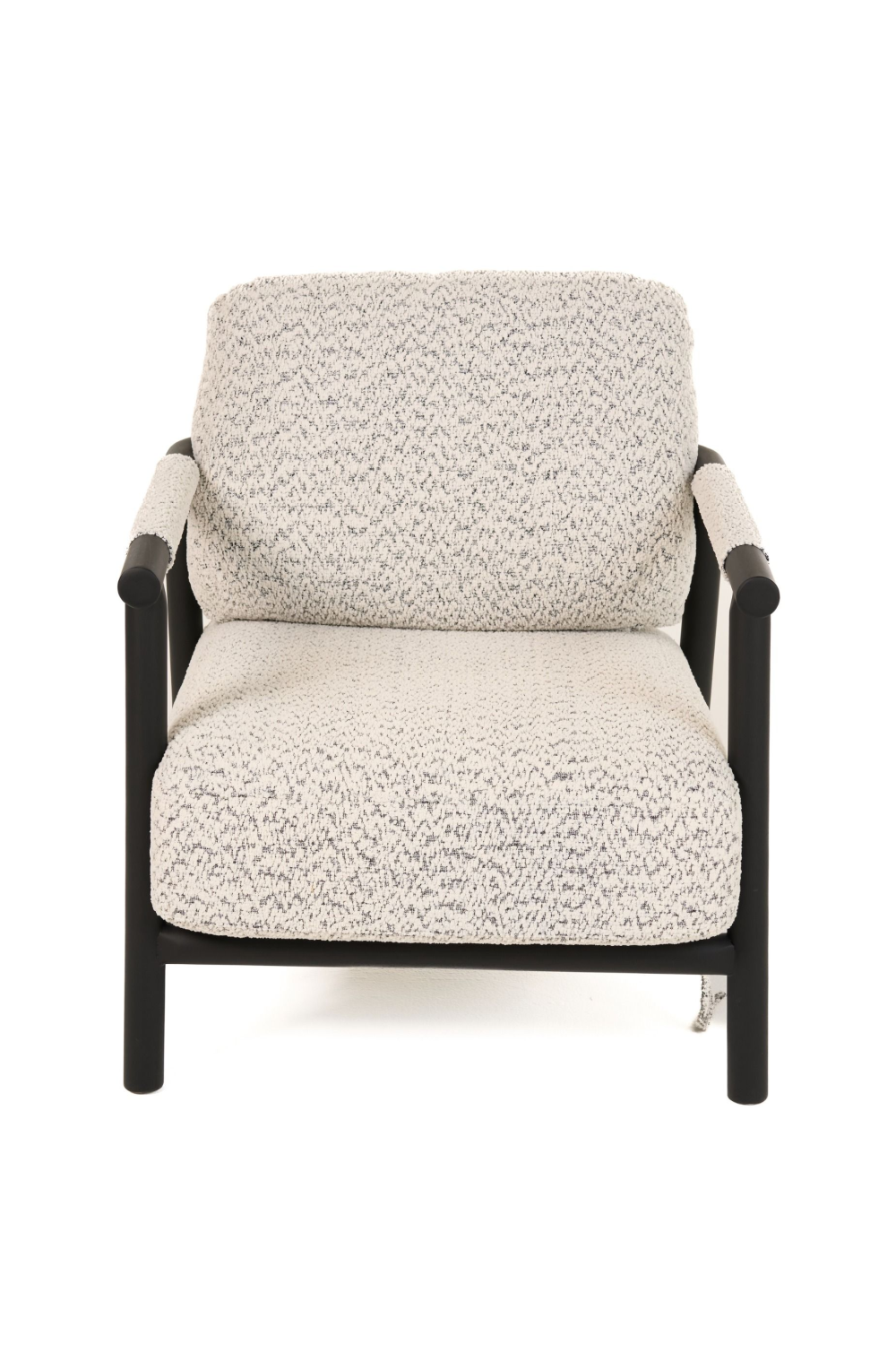   Black Framed Gray Accent Chair | Oroa.com