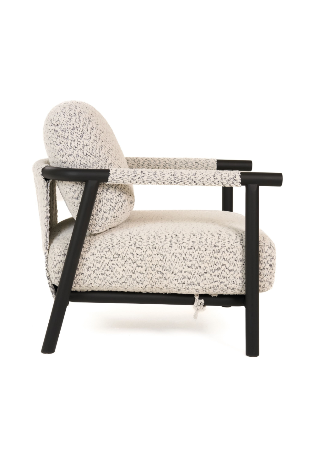   Black Framed Gray Accent Chair | Oroa.com