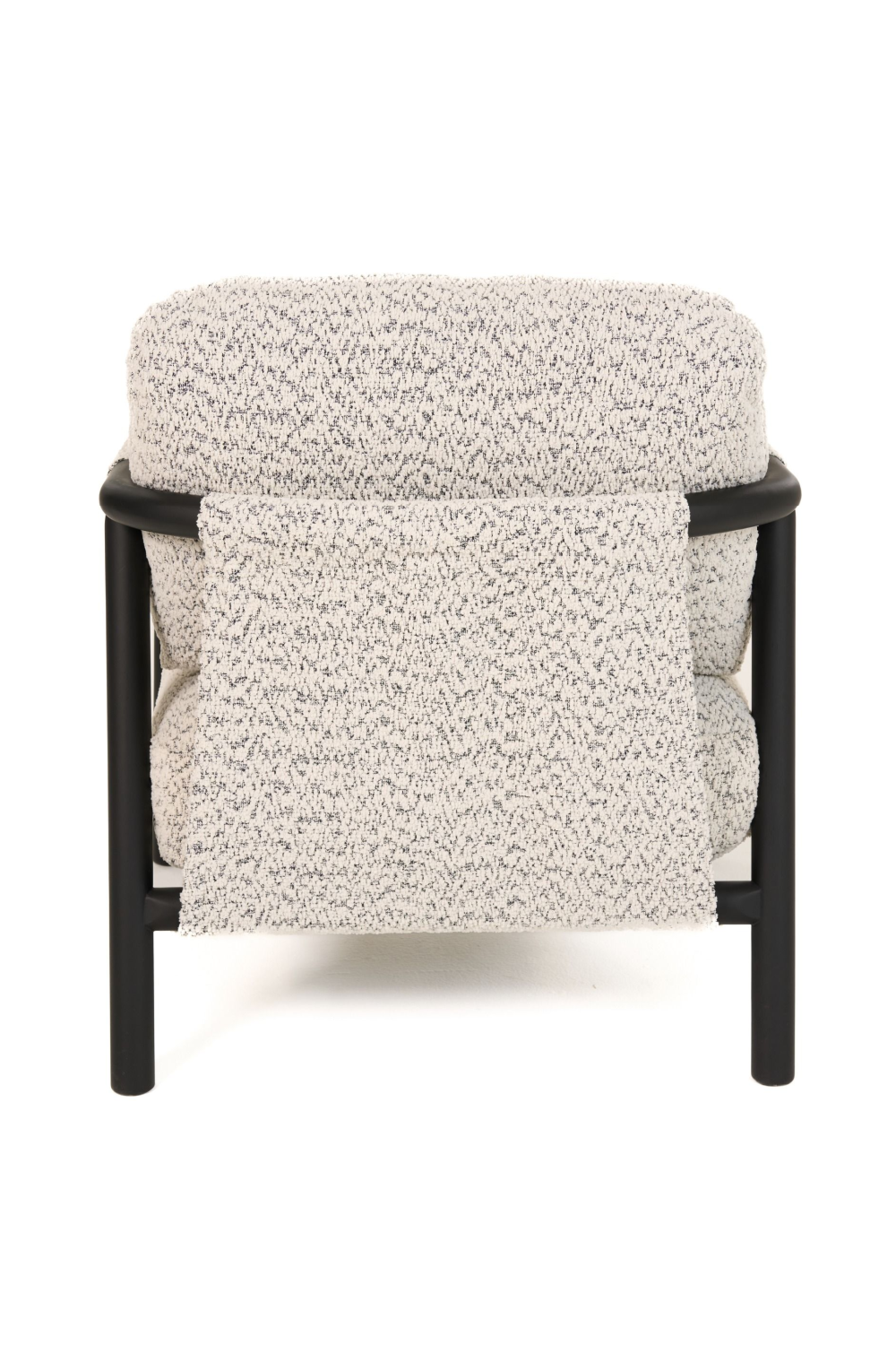   Black Framed Gray Accent Chair | Oroa.com