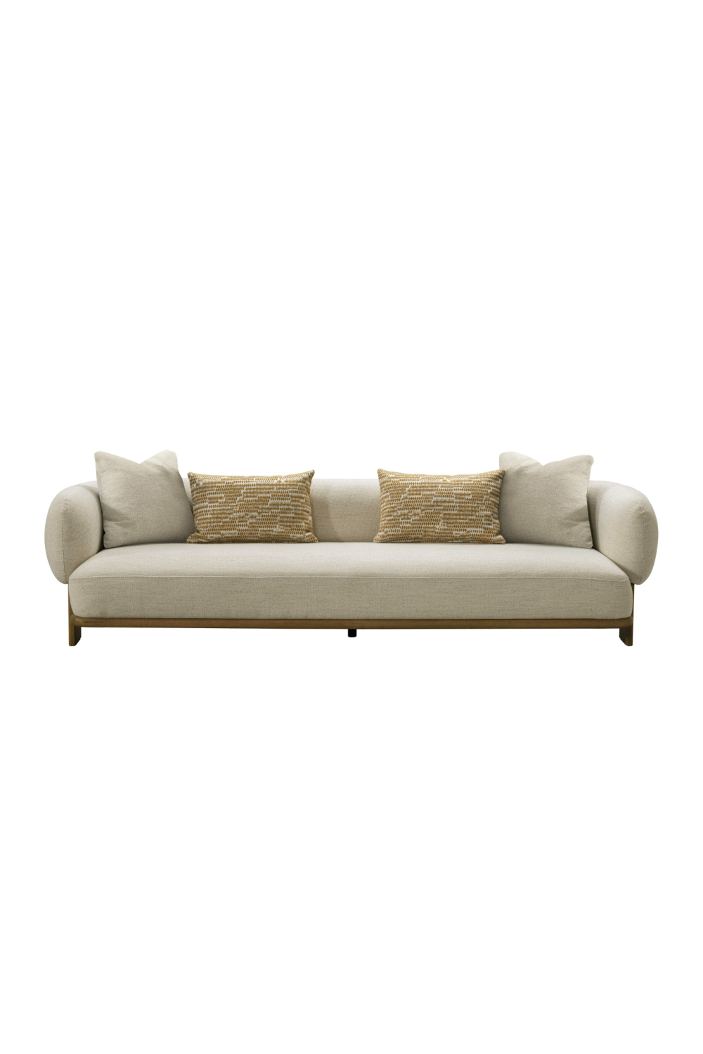   Beige Flared-Arm Sofa | Oroa.com