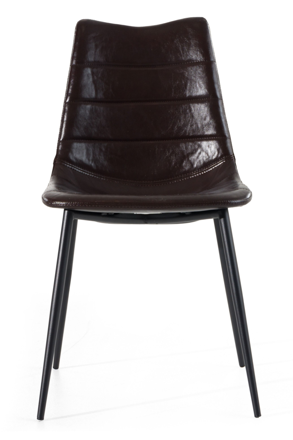   Brown Vegan Leather Dining Chairs (2) | Oroa.com