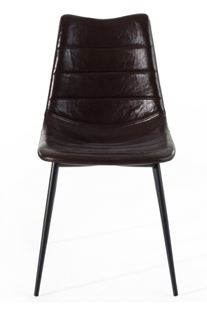   Brown Vegan Leather Dining Chairs (2) | Oroa.com