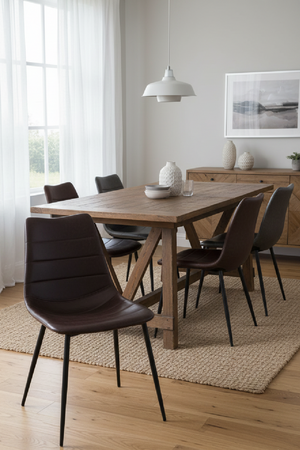   Brown Vegan Dining Chairs (2) | Oroa.com