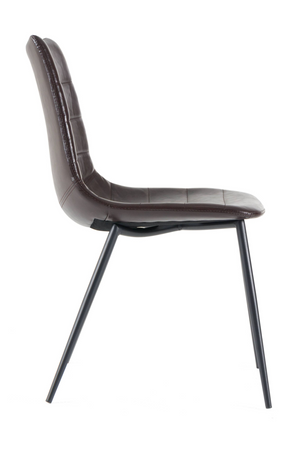   Brown Vegan Leather Dining Chairs (2) | Oroa.com