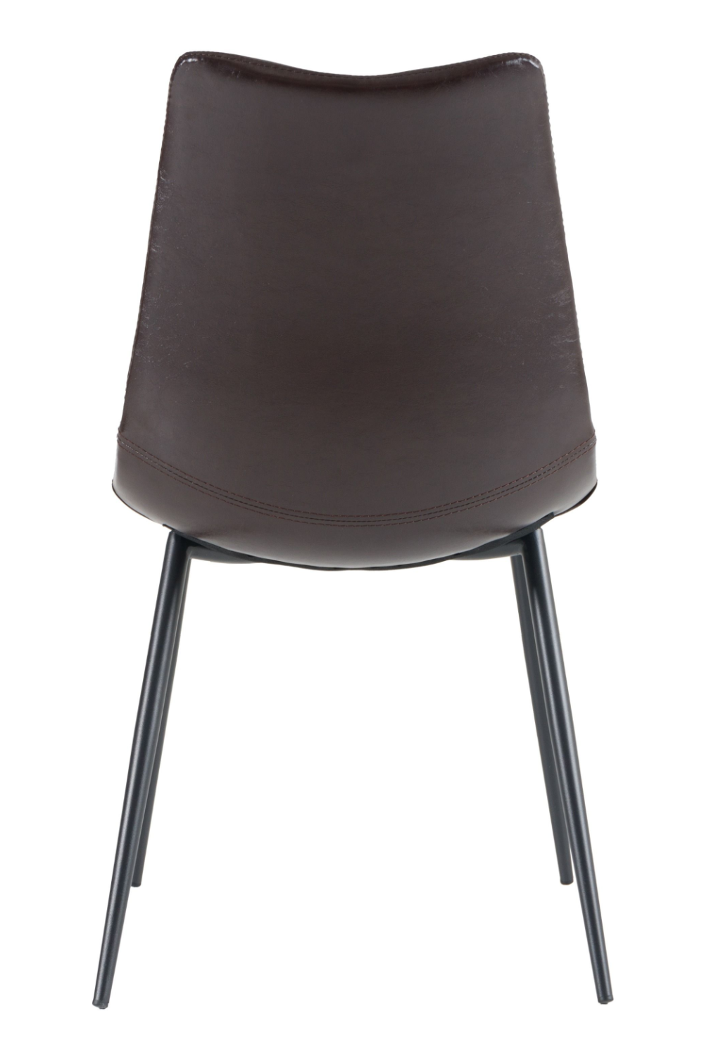  Brown Vegan Leather Dining Chairs (2) | Oroa.com