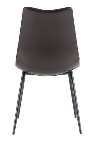   Brown Vegan Leather Dining Chairs (2) | Oroa.com