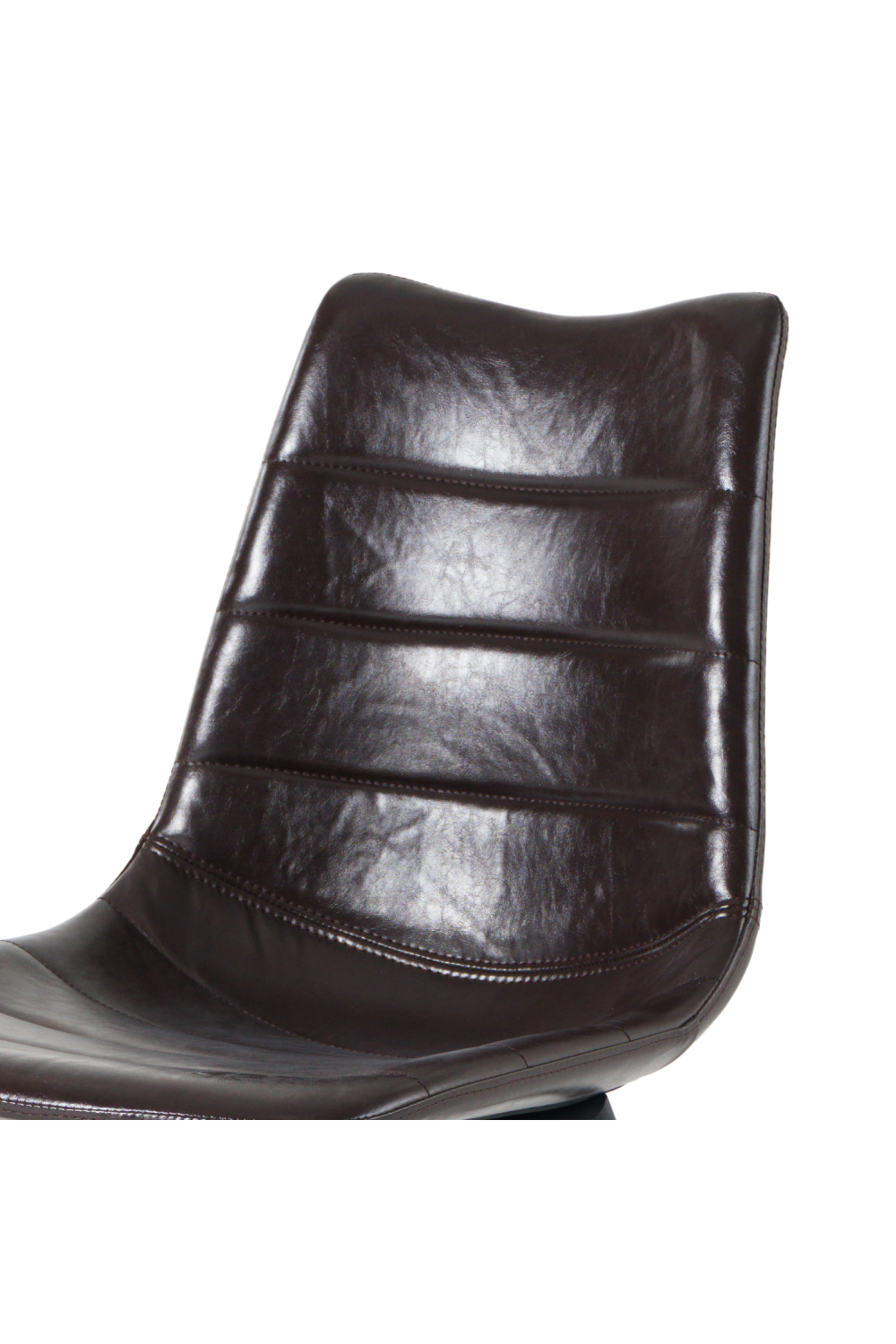  Brown Vegan Leather Dining Chairs (2) | Oroa.com