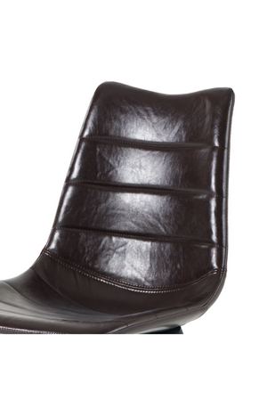   Brown Vegan Leather Dining Chairs (2) | Oroa.com