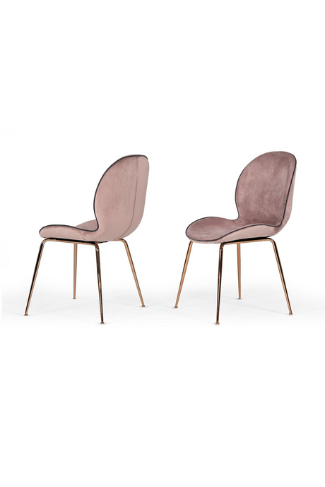   Pink Velvet Dining Chairs (2) | Oroa.com