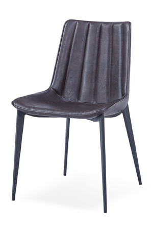   Brown Channel-Tufted Dining Chairs (2) | Oroa.com