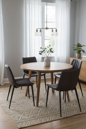   Brown Channel-Tufted Dining Chairs (2) | Oroa.com