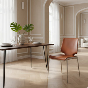   Eco-Leather Stackable Dining Chairs (2) | Oroa.com