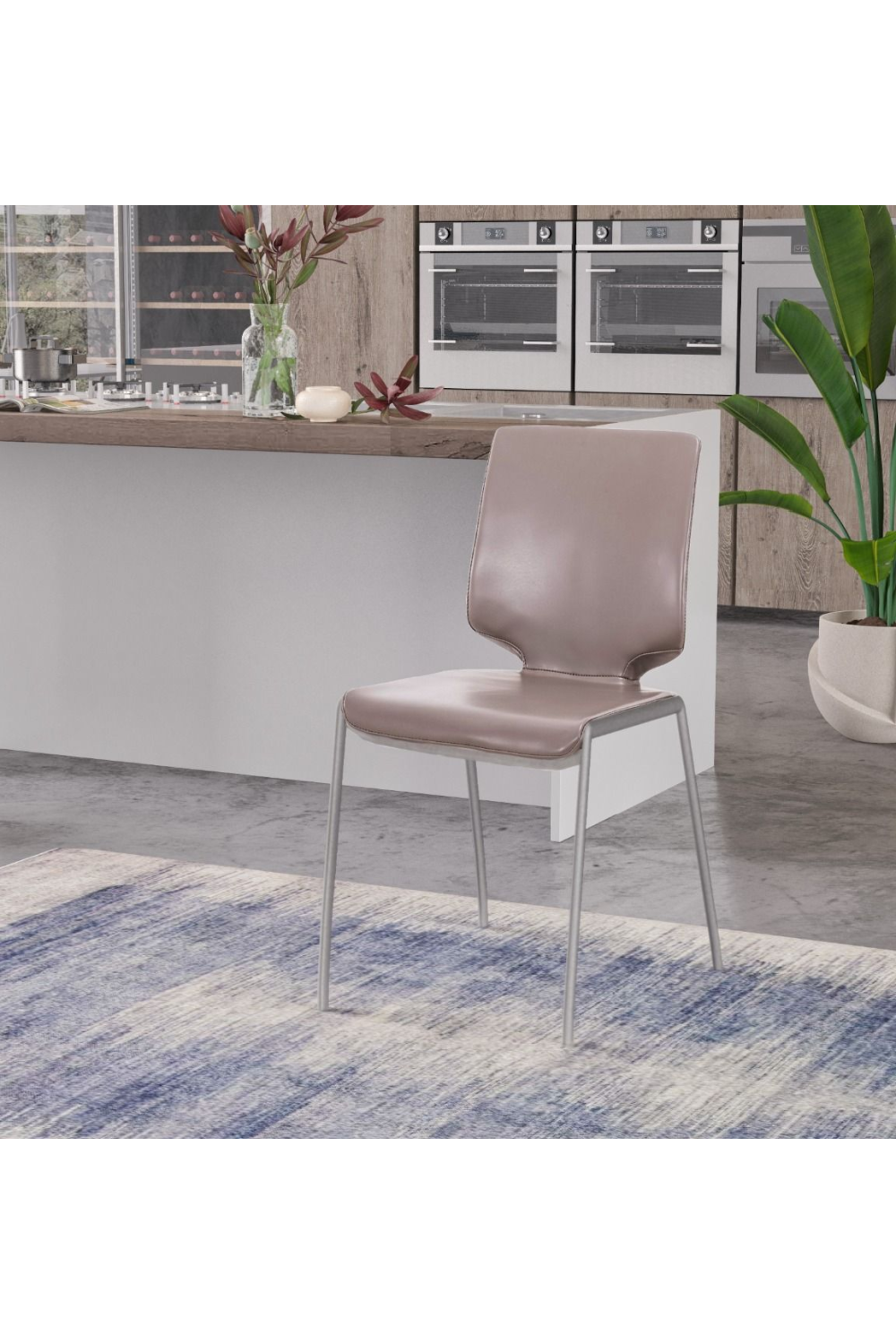   Eco-Leather Stackable Dining Chairs (2) | Oroa.com