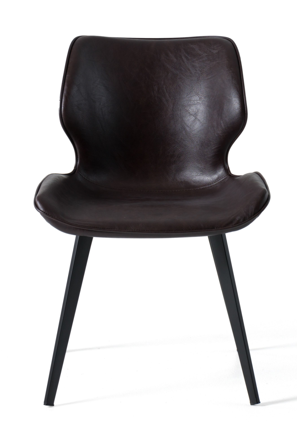   Dark Brown Eco-Leather Dining Chairs (2) | Oroa.com