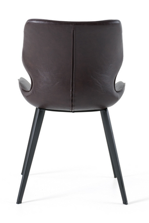   Dark Brown Eco-Leather Dining Chairs (2) | Oroa.com