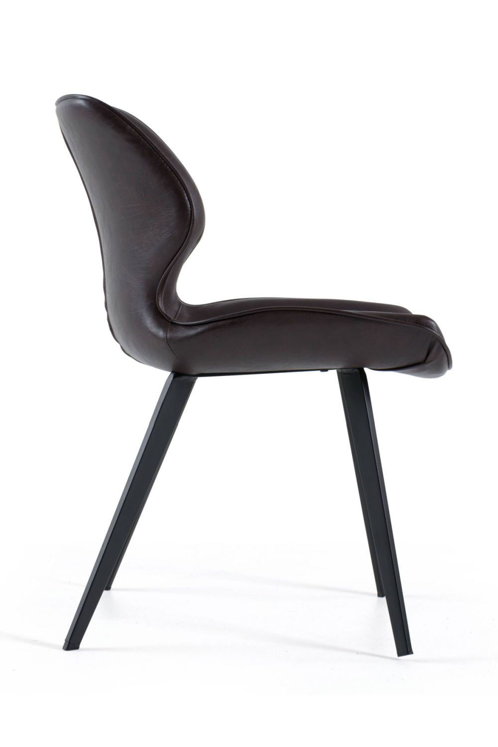   Dark Brown Eco-Leather Dining Chairs (2) | Oroa.com