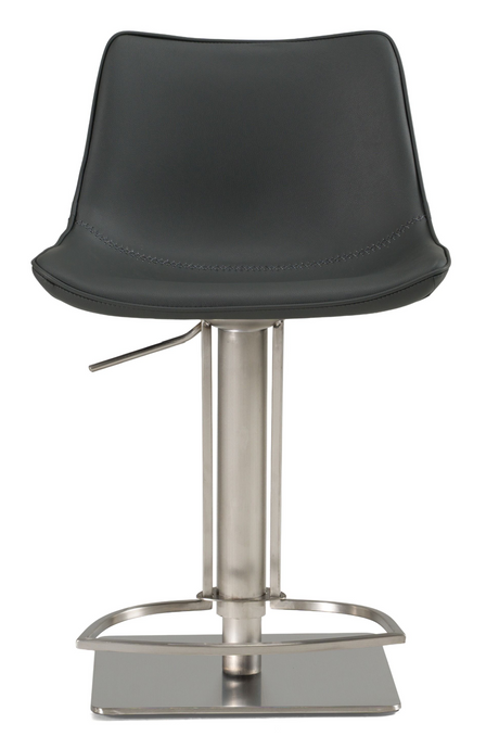   Gray Vegan Swivel Bar Stool | Oroa.com