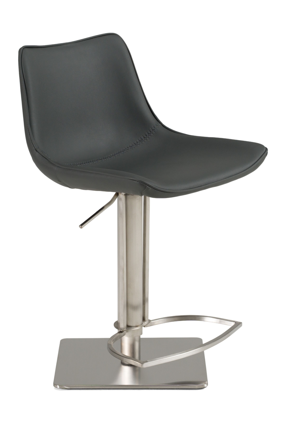   Gray Vegan Swivel Bar Stool | Oroa.com