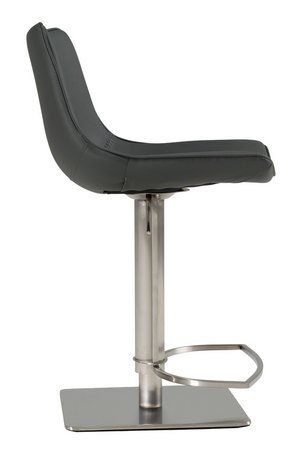   Gray Vegan Swivel Bar Stool | Oroa.com
