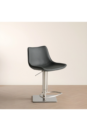   Gray Vegan Swivel Bar Stool | Oroa.com