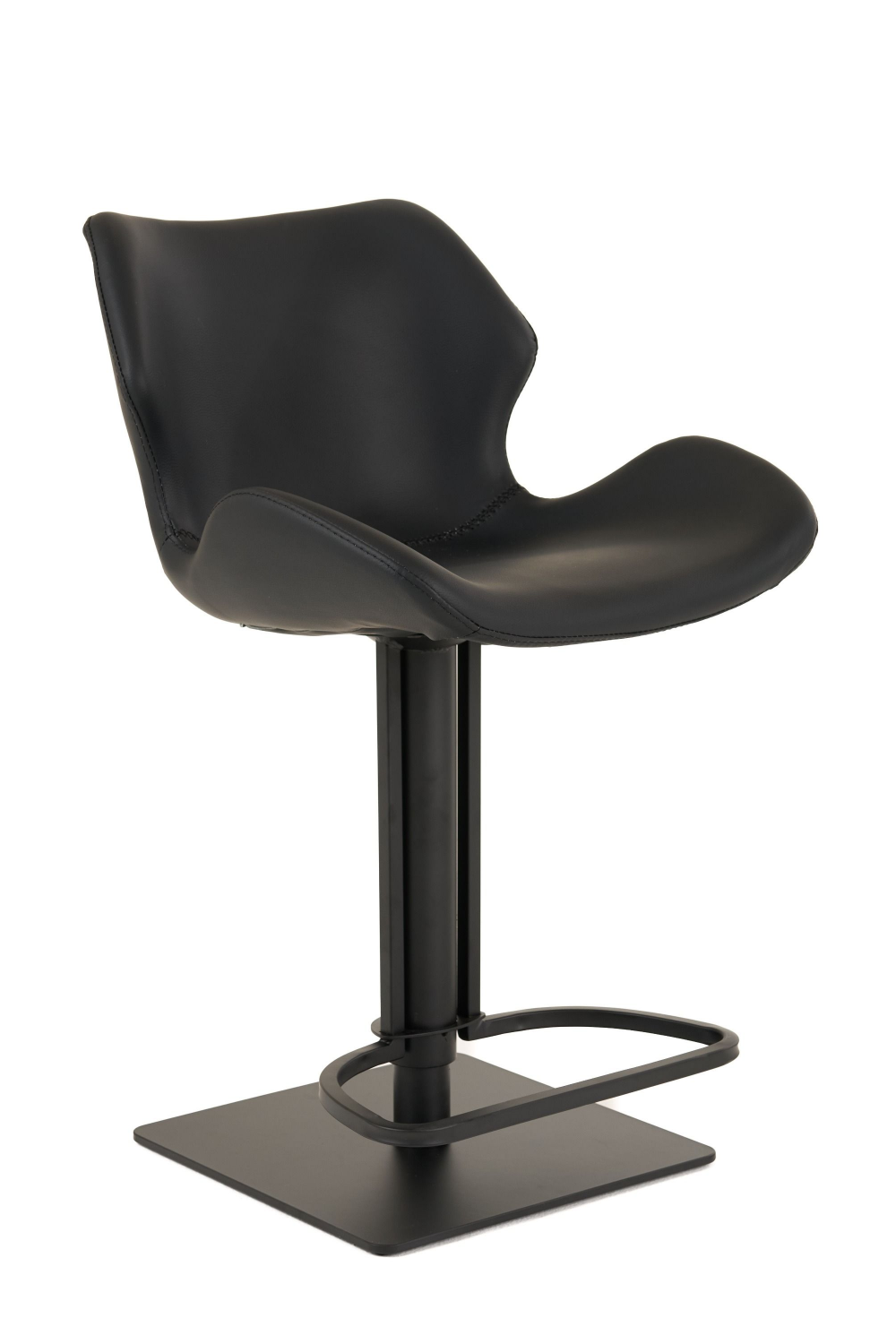   Black Eco-Leather Bar Stool | Oroa.com