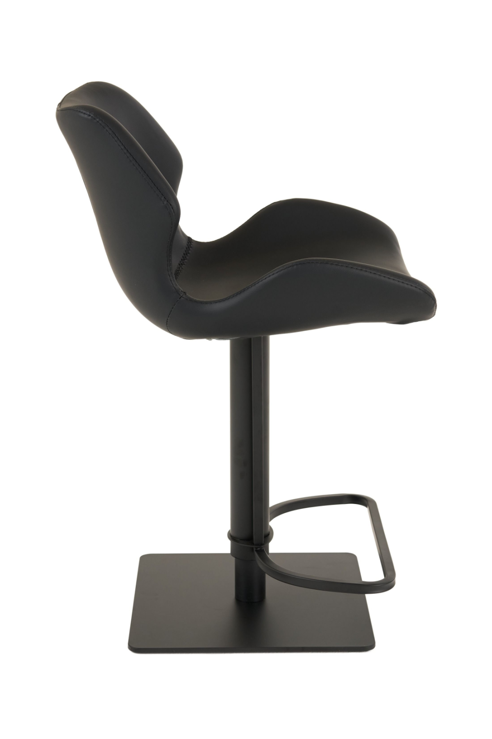   Black Eco-Leather Bar Stool | Oroa.com