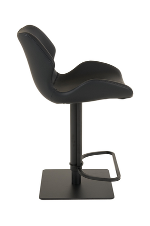   Black Eco-Leather Bar Stool | Oroa.com