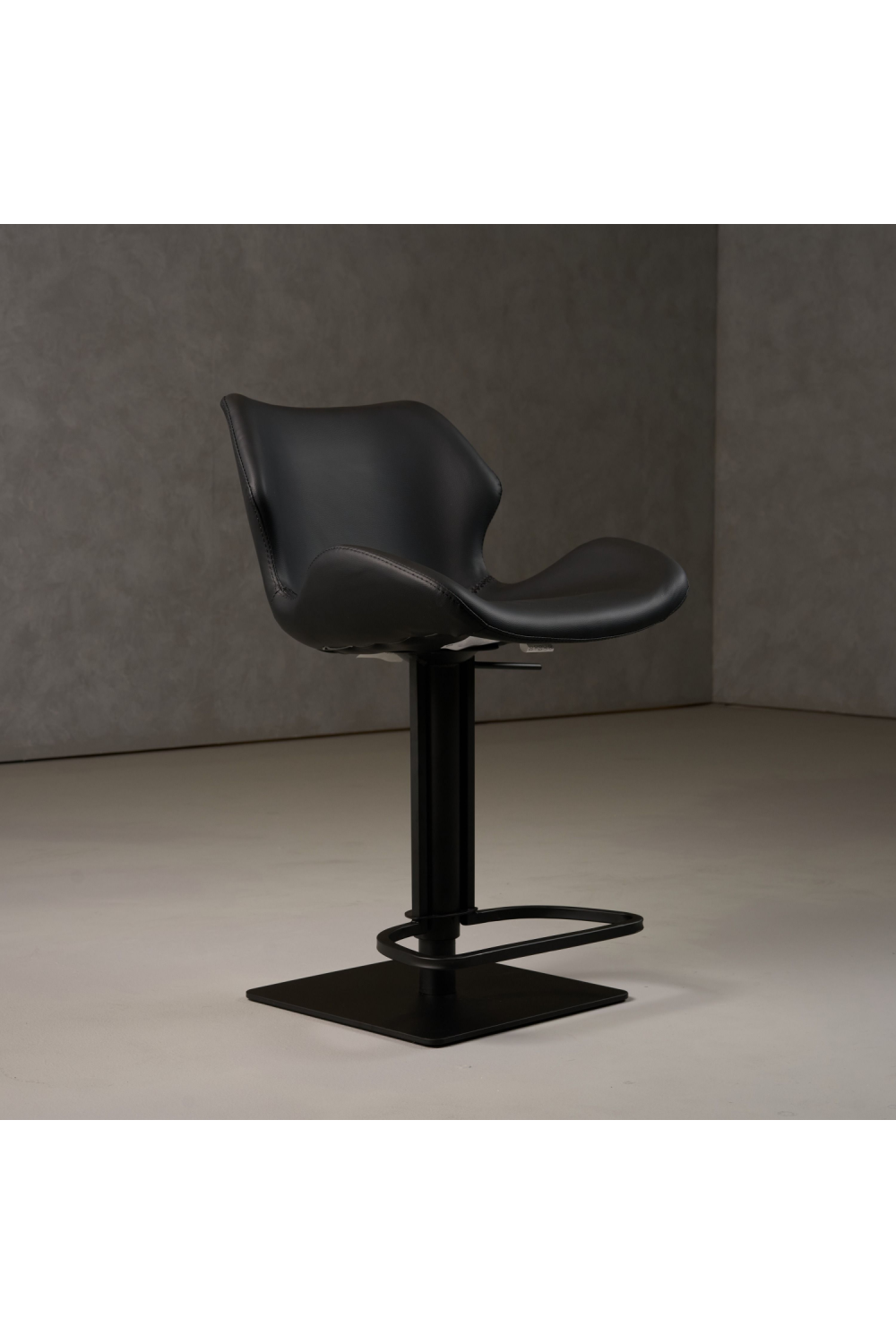   Black Eco-Leather Bar Stool | Oroa.com