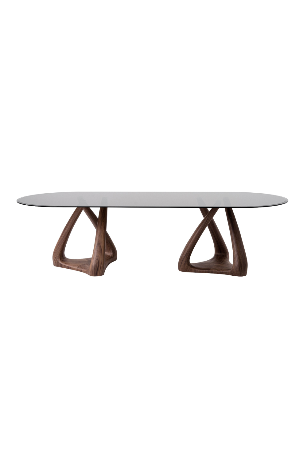   Oval Gray Glass Dining Table | Oroa.com