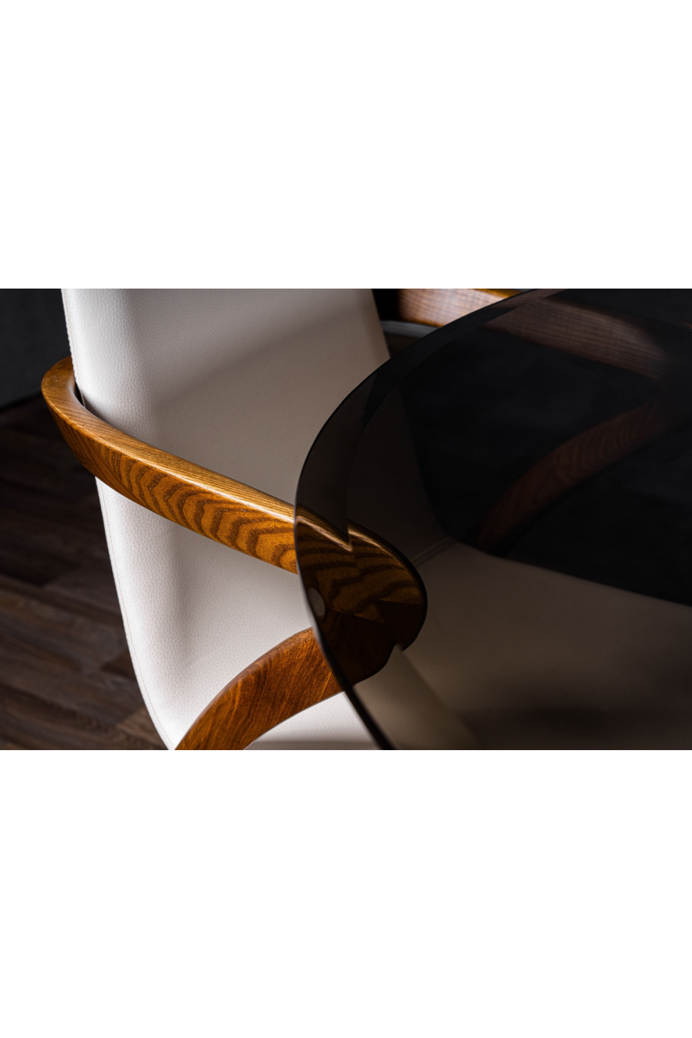   Oval Gray Glass Dining Table | Oroa.com