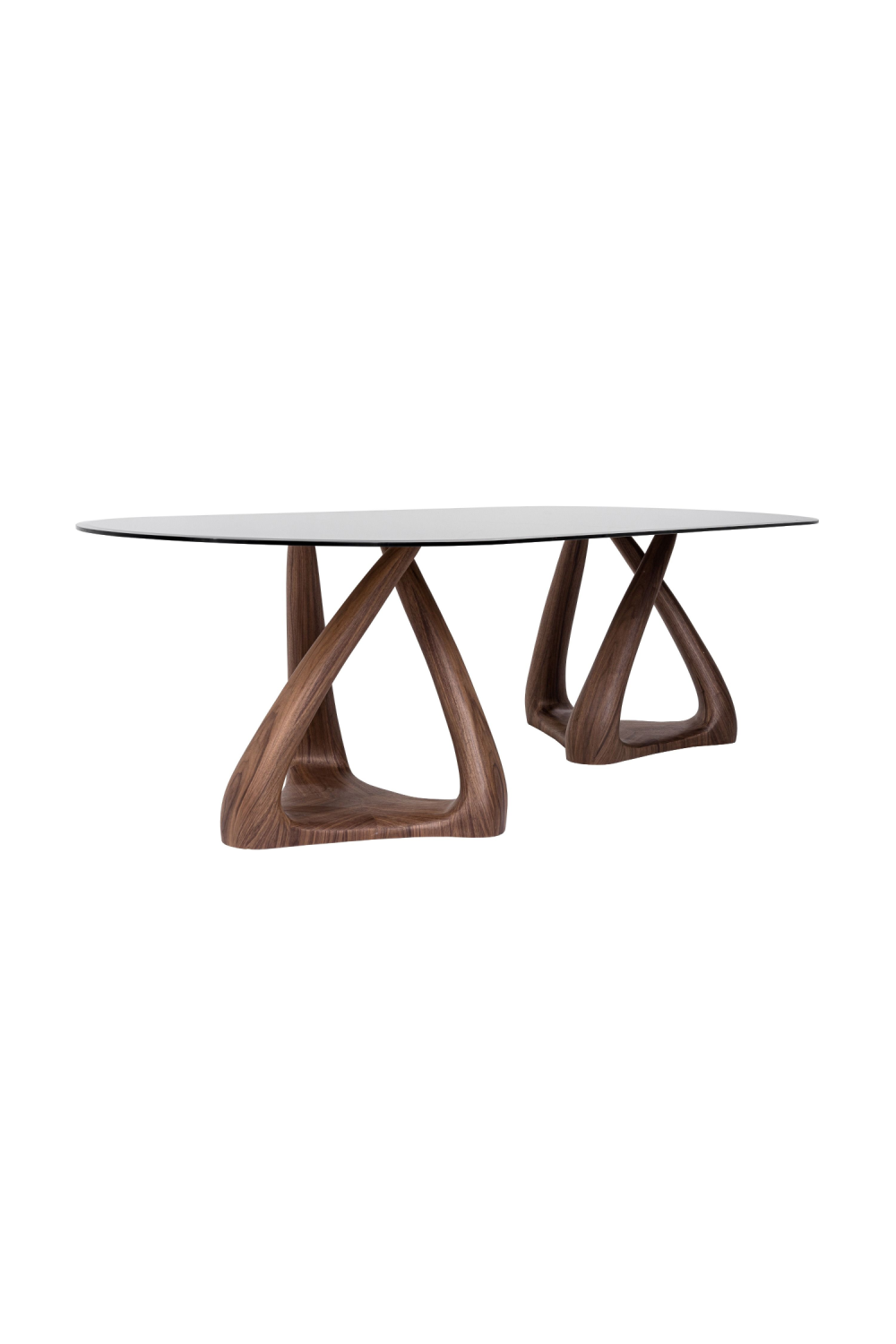   Oval Gray Glass Dining Table | Oroa.com