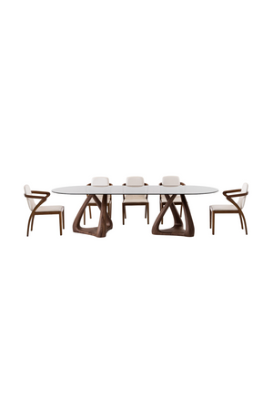   Oval Gray Glass Dining Table | Oroa.com