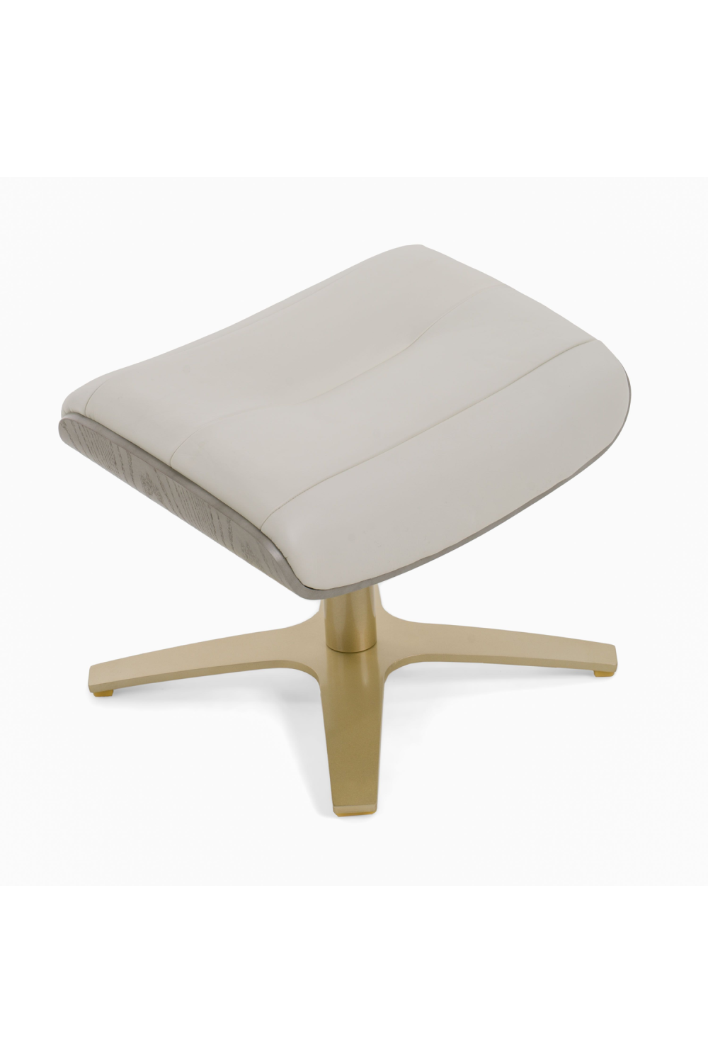   Gray Leather Swivel Chair and Ottoman | Oroa.com