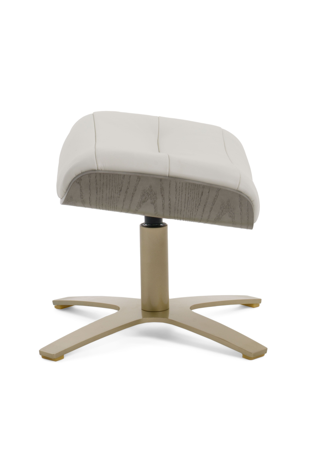   Gray Leather Swivel Chair and Ottoman | Oroa.com